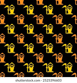 Halloween vector illustration, scary ghost wallpaper, ghost ghost background, Halloween cross stitch, Halloween background, ghost pattern, Halloween for decoration, print, embroidery
