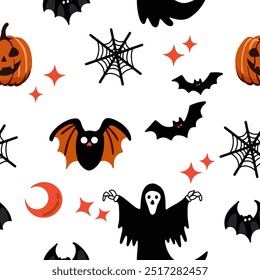 halloween vector illustration seamless pattern for decoration	