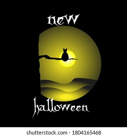 halloween vector illustration and silhouette design.vector eps10