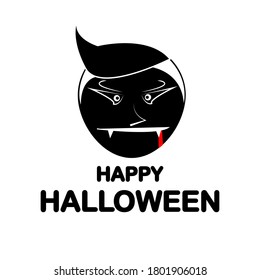 Halloween vector illustration suitable for cards banners and symbols, With Dracula cartoon character symbol.