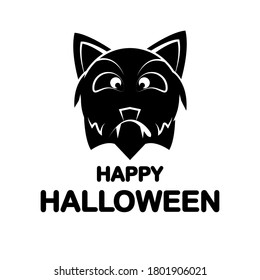 Halloween vector illustration suitable for cards banners and symbols, With Werewolves cartoon character symbol.