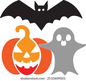 A Halloween vector image created for multipurpose use. The design is simple, creative, and adaptable, making it great for things like logos, posters, t-shirt designs, and other graphic projects