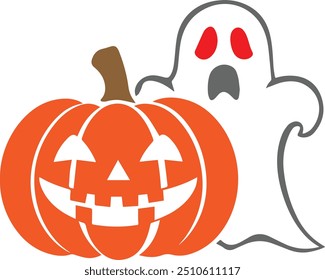 A Halloween vector image created for multipurpose use. The design is simple, creative, and adaptable, making it great for things like logos, posters, t-shirt designs, and other graphic projects