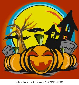 The Halloween vector image for Holiday concept
