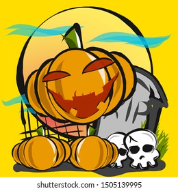 The Halloween vector image for Holiday concept
