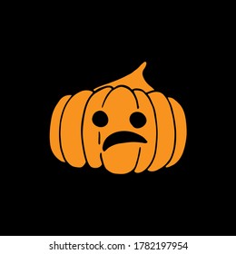 Halloween. Vector image of a scary pumpkin for print, packaging, web, textiles.