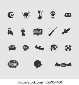 Halloween vector image set of new drawing