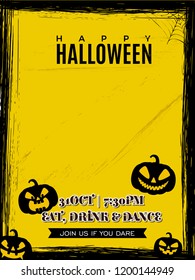 Halloween Vector Invitation and Greeting Card Template