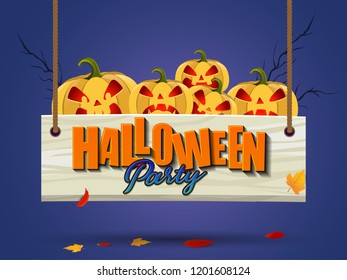 Halloween Vector Invitation and Greeting Card Template