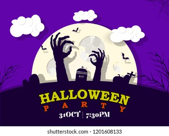Halloween Vector Invitation and Greeting Card Template