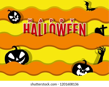 Halloween Vector Invitation and Greeting Card Template