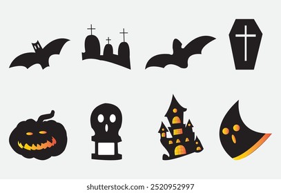Vector de Halloween aislado sobre fondo blanco
