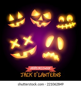 Halloween Vector Jack O Lanterns