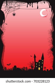 Halloween Vector letter template in red