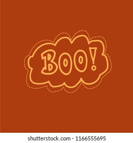 Halloween vector lettering. Holiday calligraphy and web for banner, poster, greeting card, party invitation. Isolated illustration.