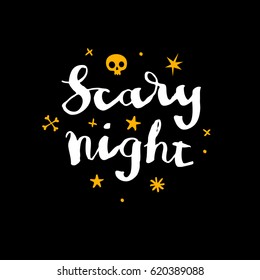  Halloween vector lettering. Holiday calligraphy.