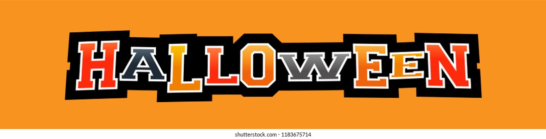 Halloween Vector Letters Illustration