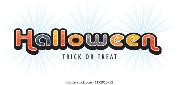 Halloween Vector Letters Illustration