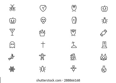 Halloween Vector Line Icons 2