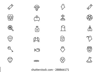 Halloween Vector Line Icons 4