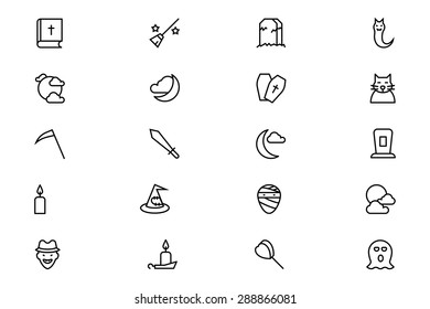 Halloween Vector Line Icons 5