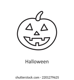 Halloween vector outline Icon Design illustration. Holiday Symbol on White background EPS 10 File