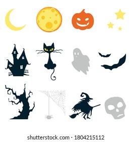 Halloween vector particularly well-suited to any kind of media. However, the design style is also ideal for textile and pretty much any other Halloween party.