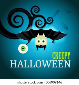 Halloween vector party poster, scary collection.