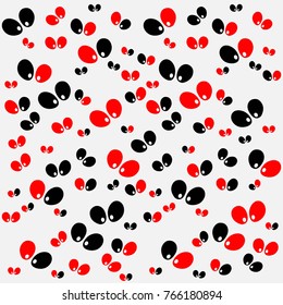 Halloween vector pattern with colored elements