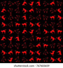 Halloween vector pattern with colored elements