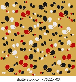 Halloween vector pattern with colored elements