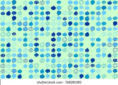 Halloween vector pattern with colored elements