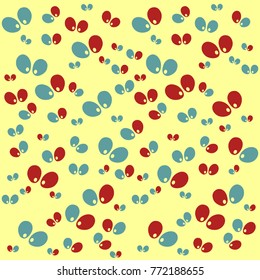 Halloween vector pattern with colored elements