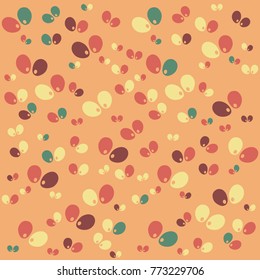 Halloween vector pattern with colored elements