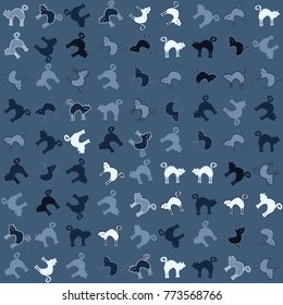 Halloween vector pattern with colored elements