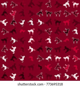 Halloween vector pattern with colored elements