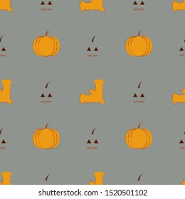 Halloween vector pattern, endless pattern.