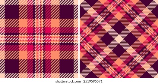 Halloween vector pattern with plaid stripes and pumpkins, spooky ghosts, and scary ornaments. Ideal for autumn background, textile, fabric, party decor, greeting cards, posters, or tiled wallpaper.