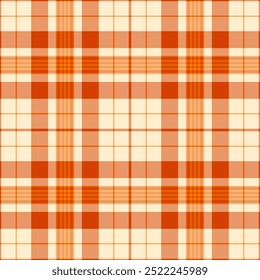 Halloween vector pattern with plaid stripes and pumpkins, spooky ghosts, and scary ornaments. Ideal for autumn background, textile, fabric, party decor, greeting cards, posters, or tiled wallpaper.
