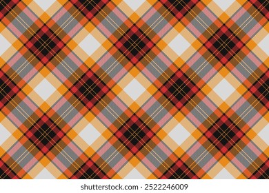 Patrón de Vector de Halloween con rayas a cuadros y calabazas, fantasmas espeluznantes y adornos aterradores. Ideal para el fondo del otoño, la materia textil, la tela, la decoración del partido, las tarjetas de felicitación, los carteles, o el Fondo de pantalla embaldosado.