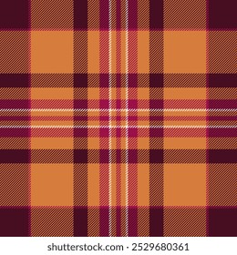 Halloween vector pattern with plaid stripes and pumpkins, spooky ghosts, and scary ornaments. Ideal for autumn background, textile, fabric, party decor, greeting cards, posters, or tiled wallpaper.