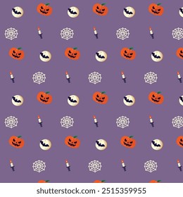 Halloween vector pattern. Spooky background