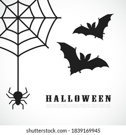 Halloween vector poster design on white background
