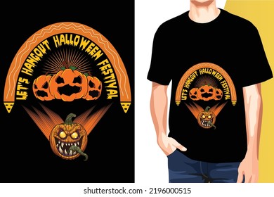 Plantillas de diseño de camisetas para la impresión vectorial de Halloween
