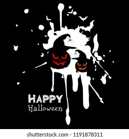 Halloween. Vector pumpkin. Vector Halloween greeting card, flyer, banner, poster templates.