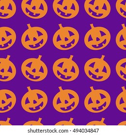 Halloween vector pumpkin pattern. Endless texture can be used for wallpaper, pattern fills, web page,background,surface