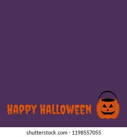 Halloween Vector and pumpkins for decoration and covering on the purple background.