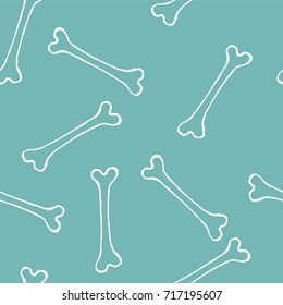 Halloween vector seamless background with bones.Holiday october print or good background for  seamless pattern for zoo shop, Veterinary print. Good for paper, wrapping, banners, covers, posters, web.