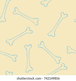 Halloween vector seamless background with bones.Holiday october print or good background for  seamless pattern for zoo shop, Veterinary print. Good for paper, wrapping, banners, covers, posters, web.