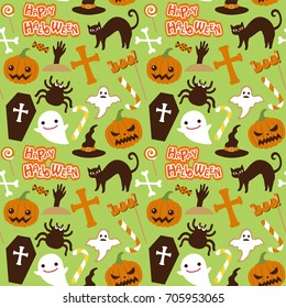 Halloween vector seamless pattern